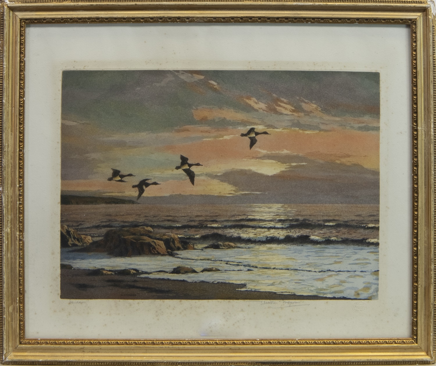 SUNDOWN, A PRINT BY WINSTON MORGAN