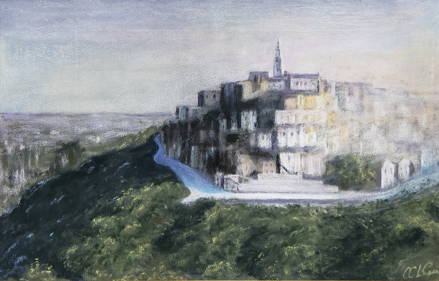 MATERA DAWN, A PASTEL BY ALICK GRAY - Image 2 of 2