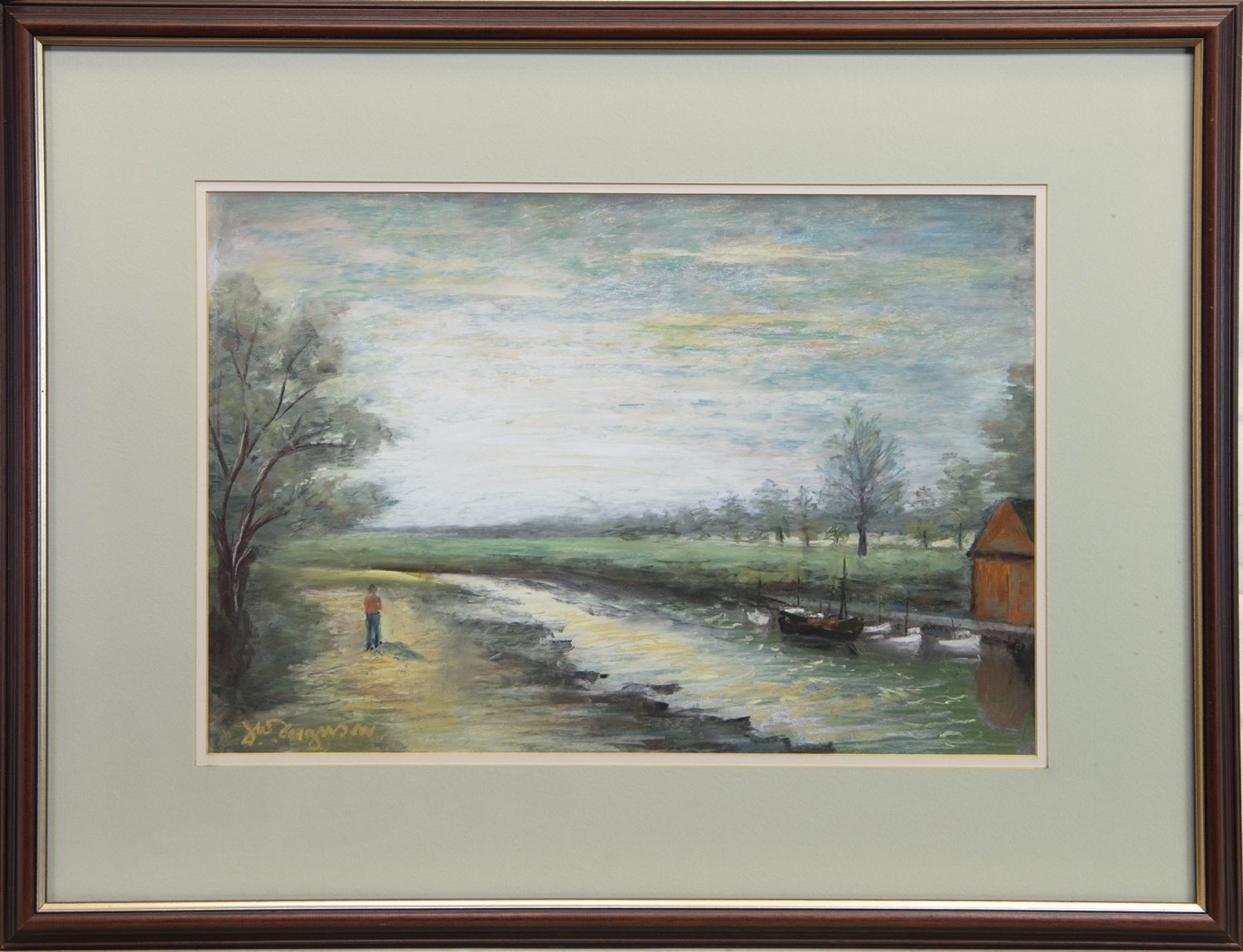 STROLL ON THE BANKS, A MIXED MEDIA BY J W FERGUSON