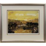 PERTHSHIRE LANDSCAPE, A SIGNED LTD EDITION LITHOGRAPH BY HAMISH MACDONALD