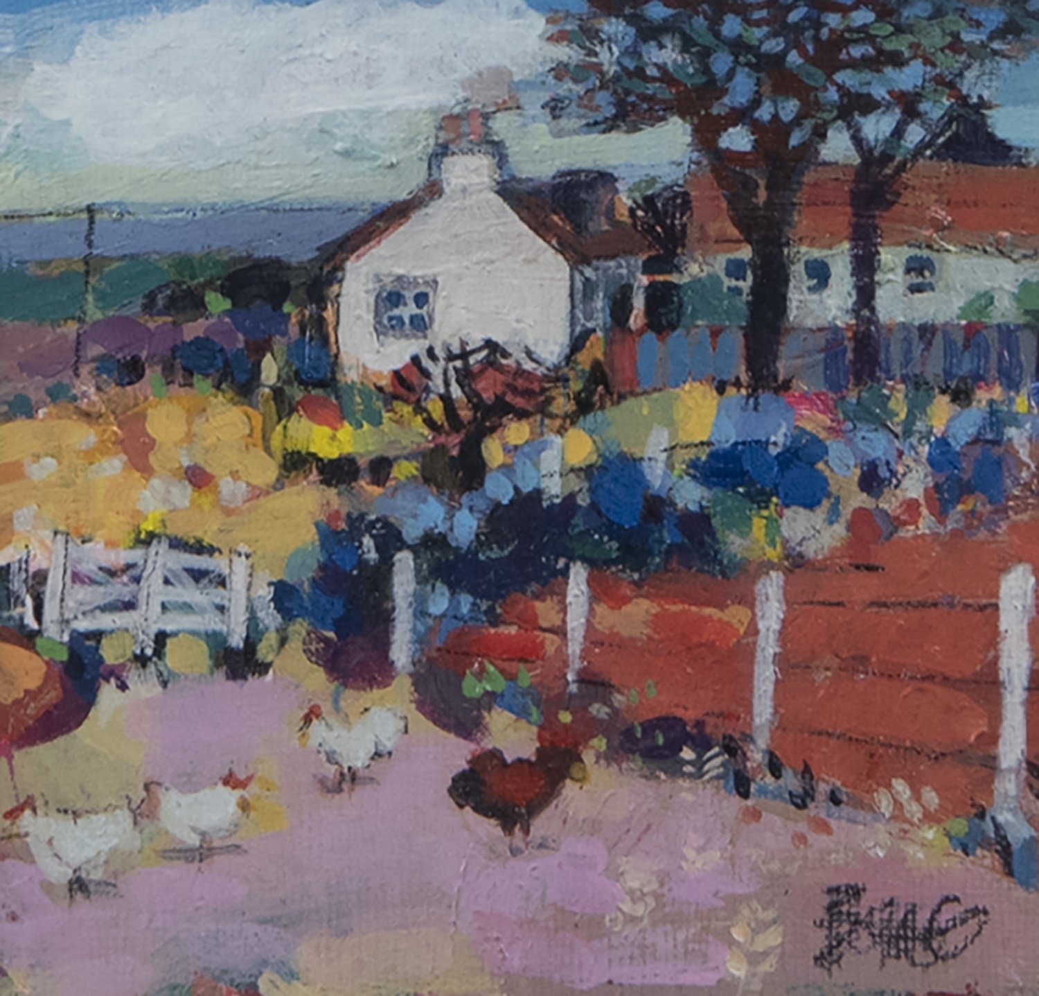 HILLHEAD ON FRIDAY, AN ACRYLIC BY FRANCIS BOAG