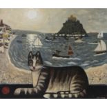 PLAYFUL IZZY AT PENZANCE, AN OIL BY ALAN FURNEAUX
