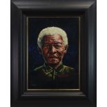 NELSON MANDELA, AN OIL BY GRAHAM MCKEAN