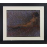 RECLINING NUDE, A PASTEL BY JOHN MACKIE