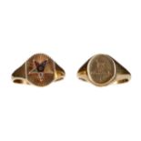 TWO MASONIC RINGS