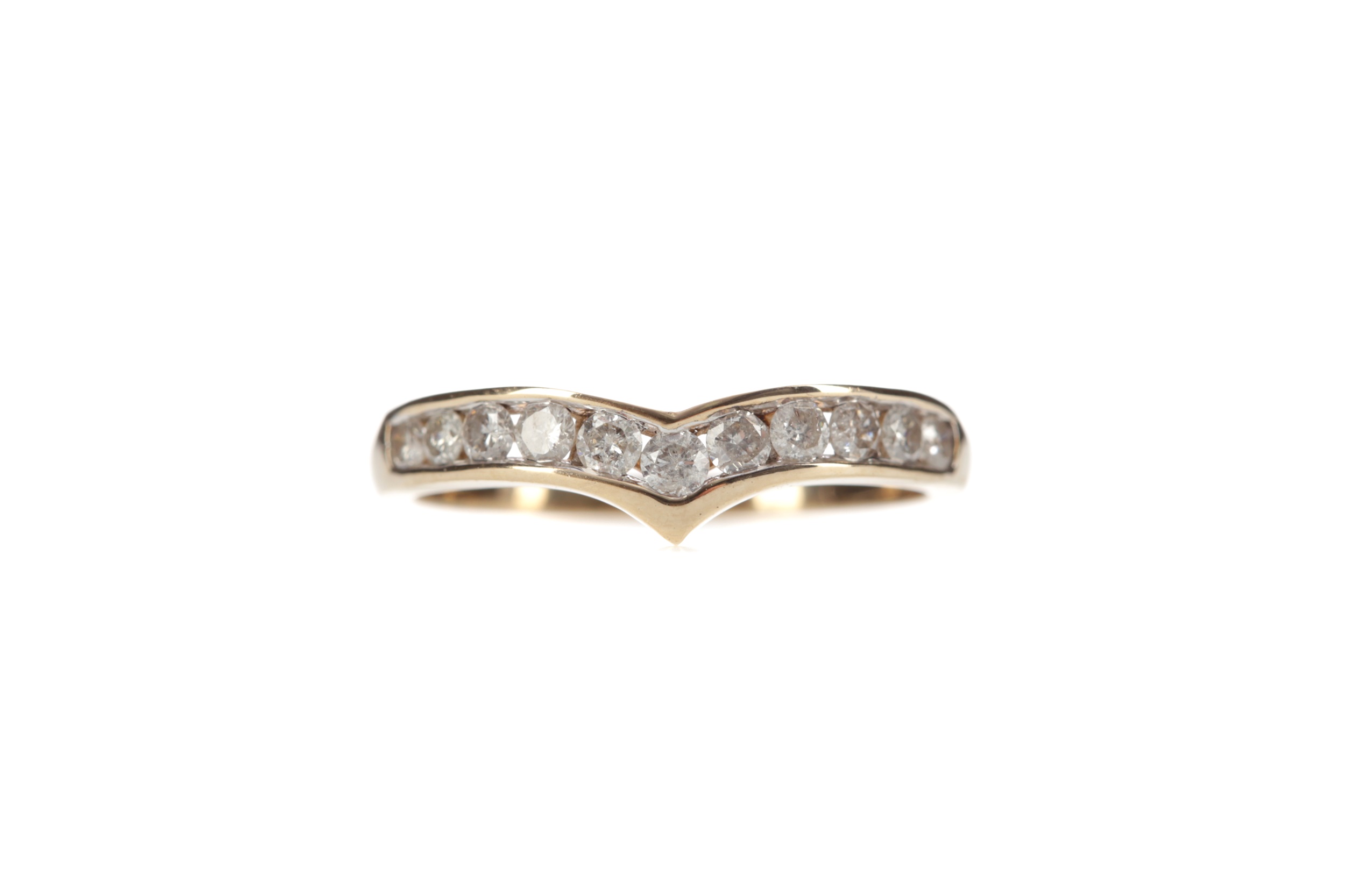 A DIAMOND WISHBONE RING