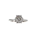 A DIAMOND SOLITAIRE RING