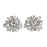 A VERY IMPRESSIVE PAIR OF DIAMOND EARRINGS