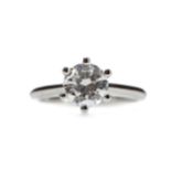 A CERTIFICATED DIAMOND SOLITAIRE RING