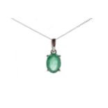 AN EMERALD PENDANT