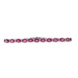 A RUBY AND DIAMOND BRACELET