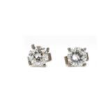 A PAIR OF DIAMOND STUD EARRINGS