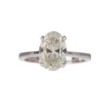 A CERTIFICATED DIAMOND SOLITAIRE RING