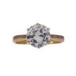 A DIAMOND SOLITAIRE RING,