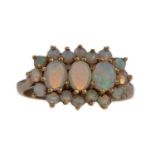 AN OPAL CLUSTER RING