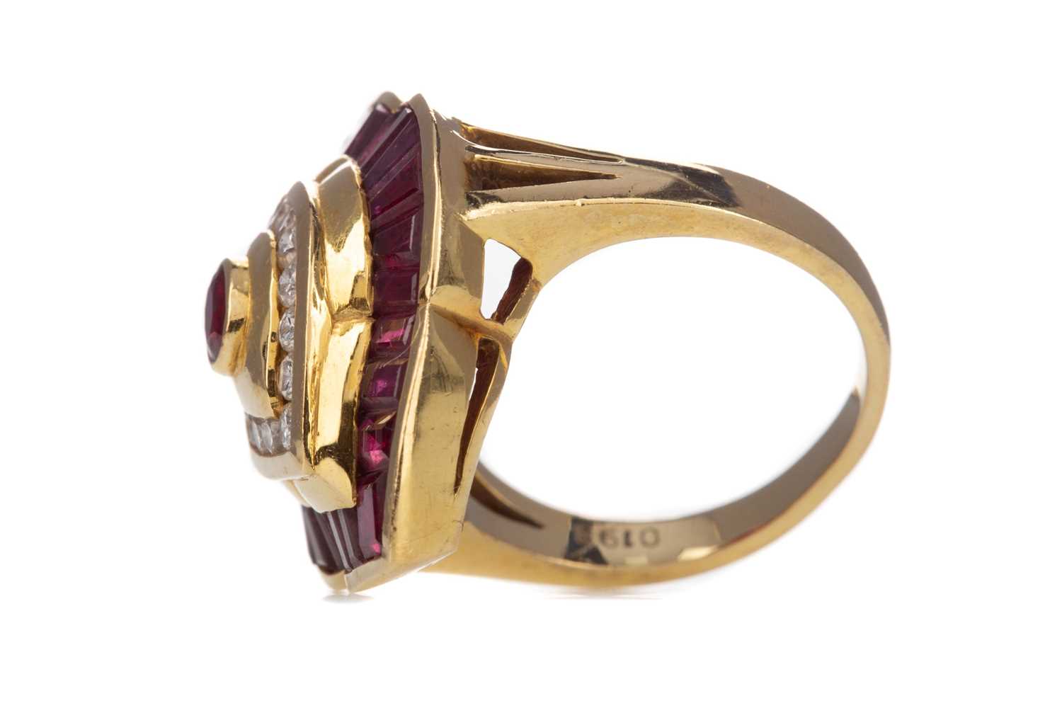 A RUBY AND DIAMOND RING - Image 2 of 2