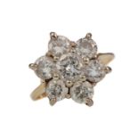 A DIAMOND CLUSTER RING