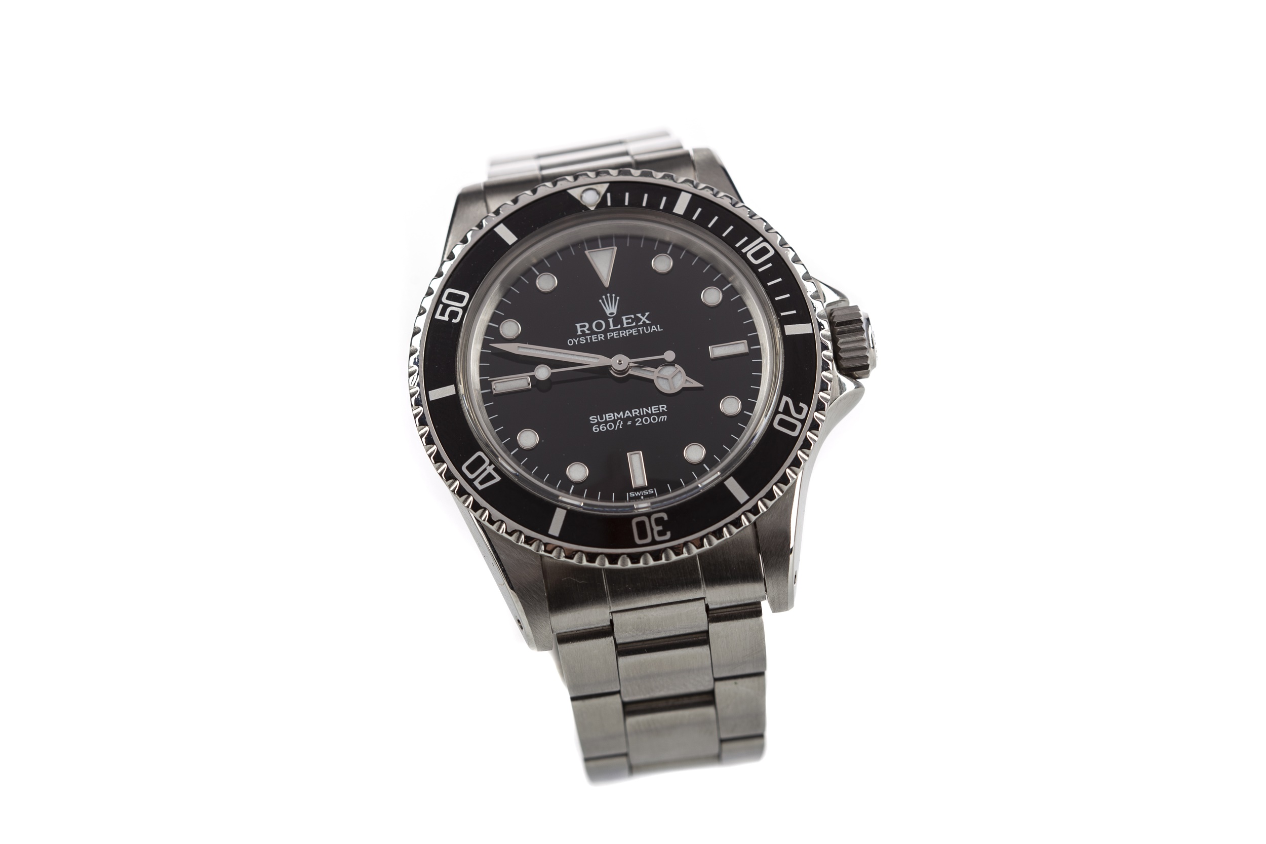 ROLEX 'COMEX' SUBMARINER STAINLESS STEEL AUTOMATIC WRIST WATCH, model 5513, the round black dial - Image 12 of 12