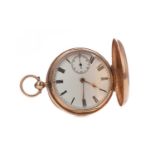 A NINE CARAT GOLD FULL HUNTER POCKET WATCH