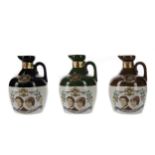 THREE RUTHERFORD'S ROYAL MARRIAGE 12 YEAR OLD 18.75CL DECANTERS