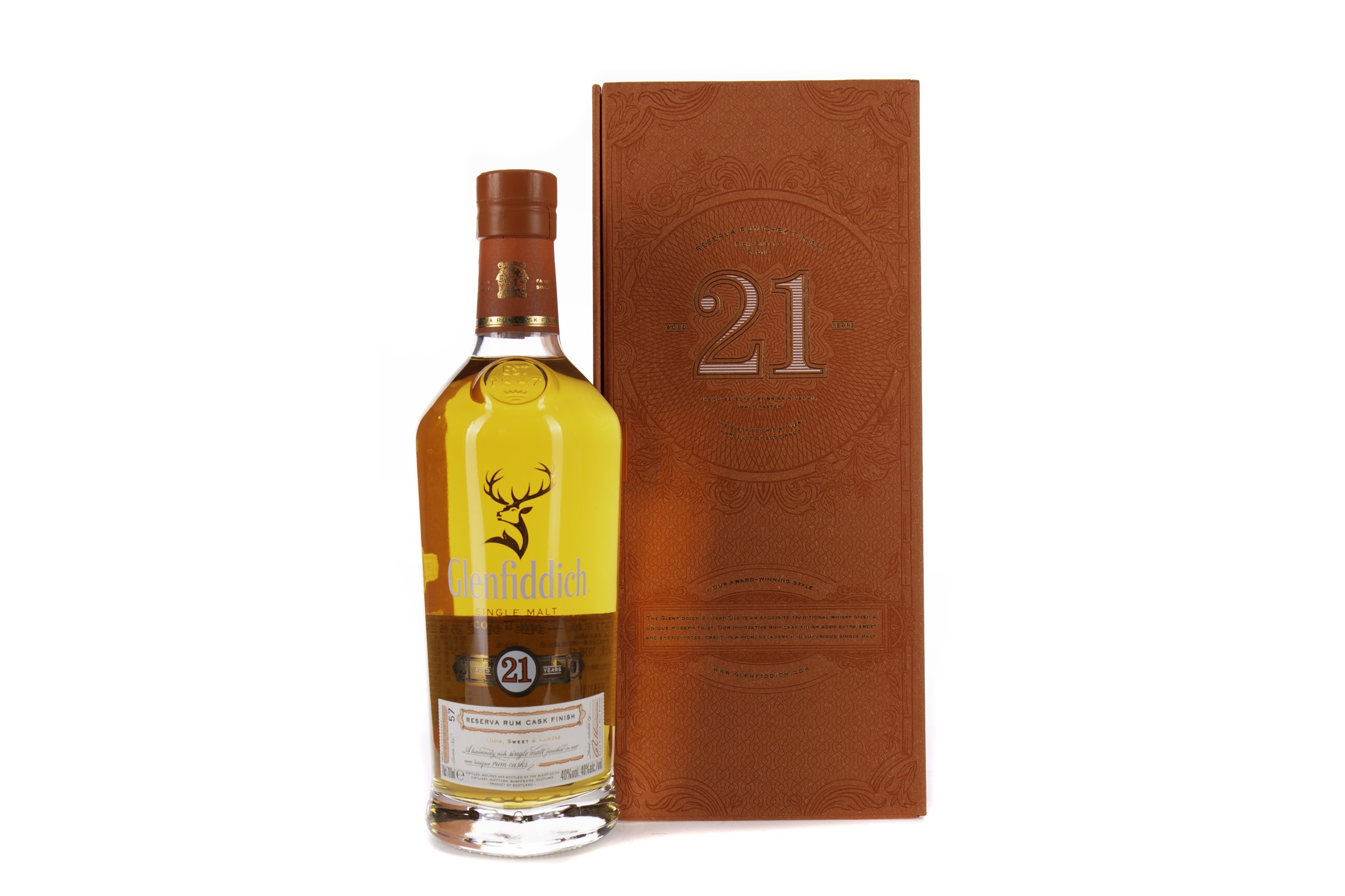 GLENFIDDICH AGED 21 YEARS RUM CASK FINISH