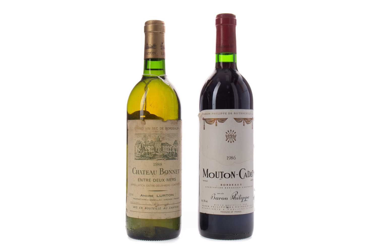 MOUTON CADET 1986, AND CHATEAU BONNET 1988