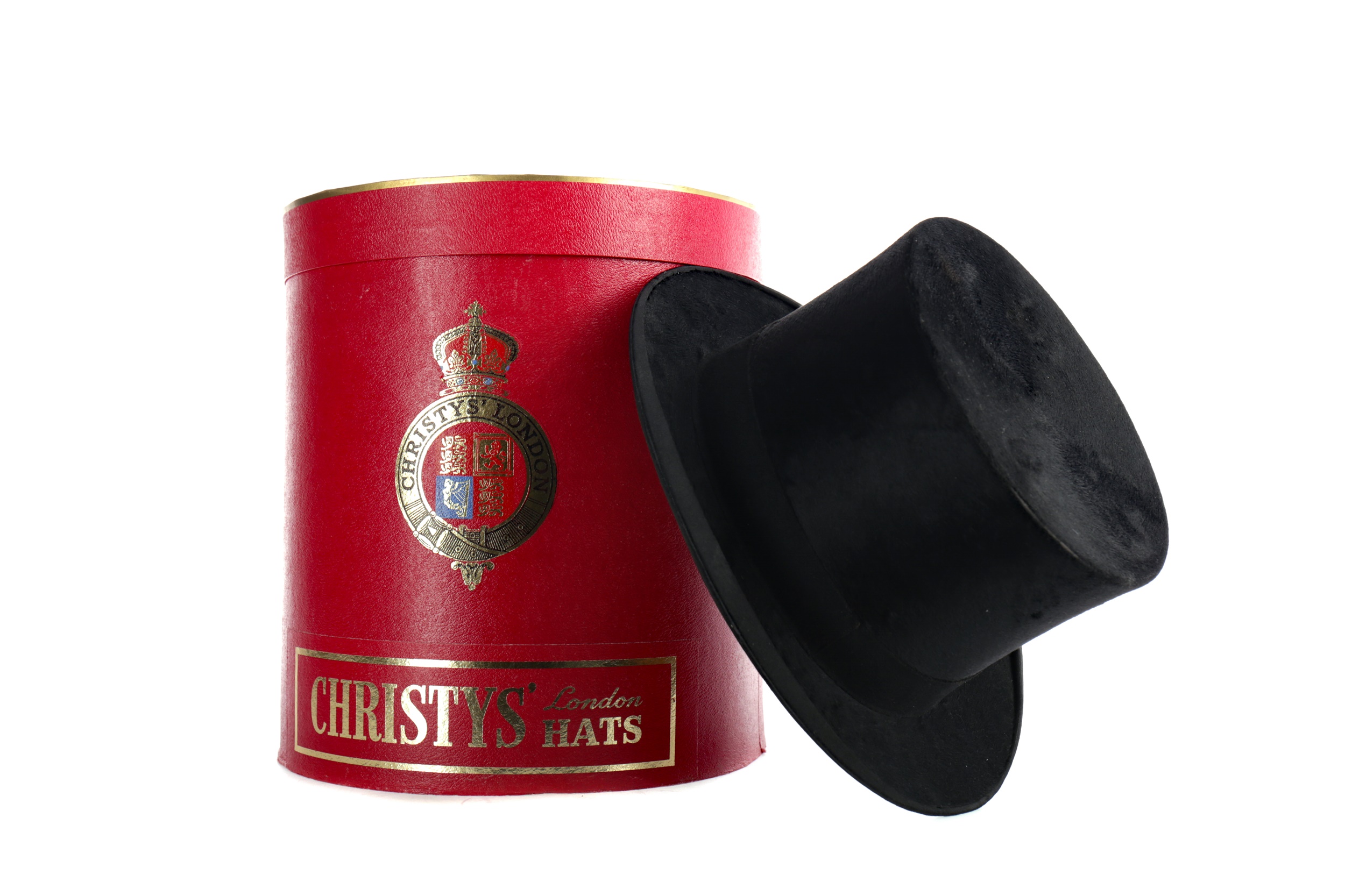 A BLACK FELT TOP HAT AND A CHRISTY'S HAT BOX - Image 2 of 2