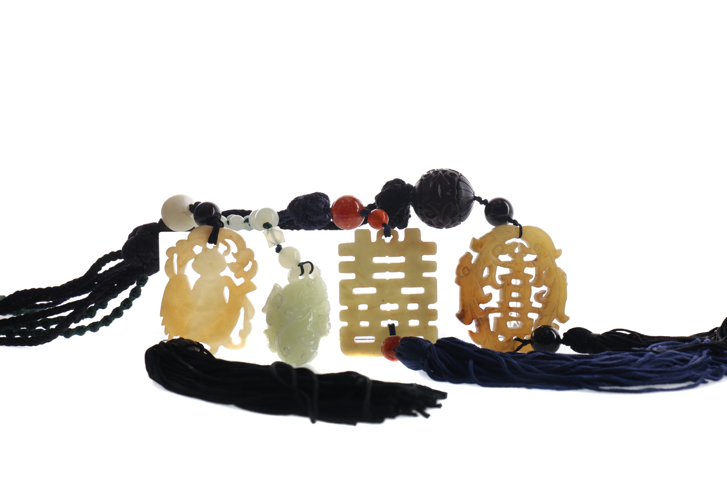 A COLLECTION OF FIVE CHINESE NECKLACES - Image 2 of 2