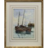 HARBOUR SCENE, A WATERCOLOUR BY STIRLING PATERSON