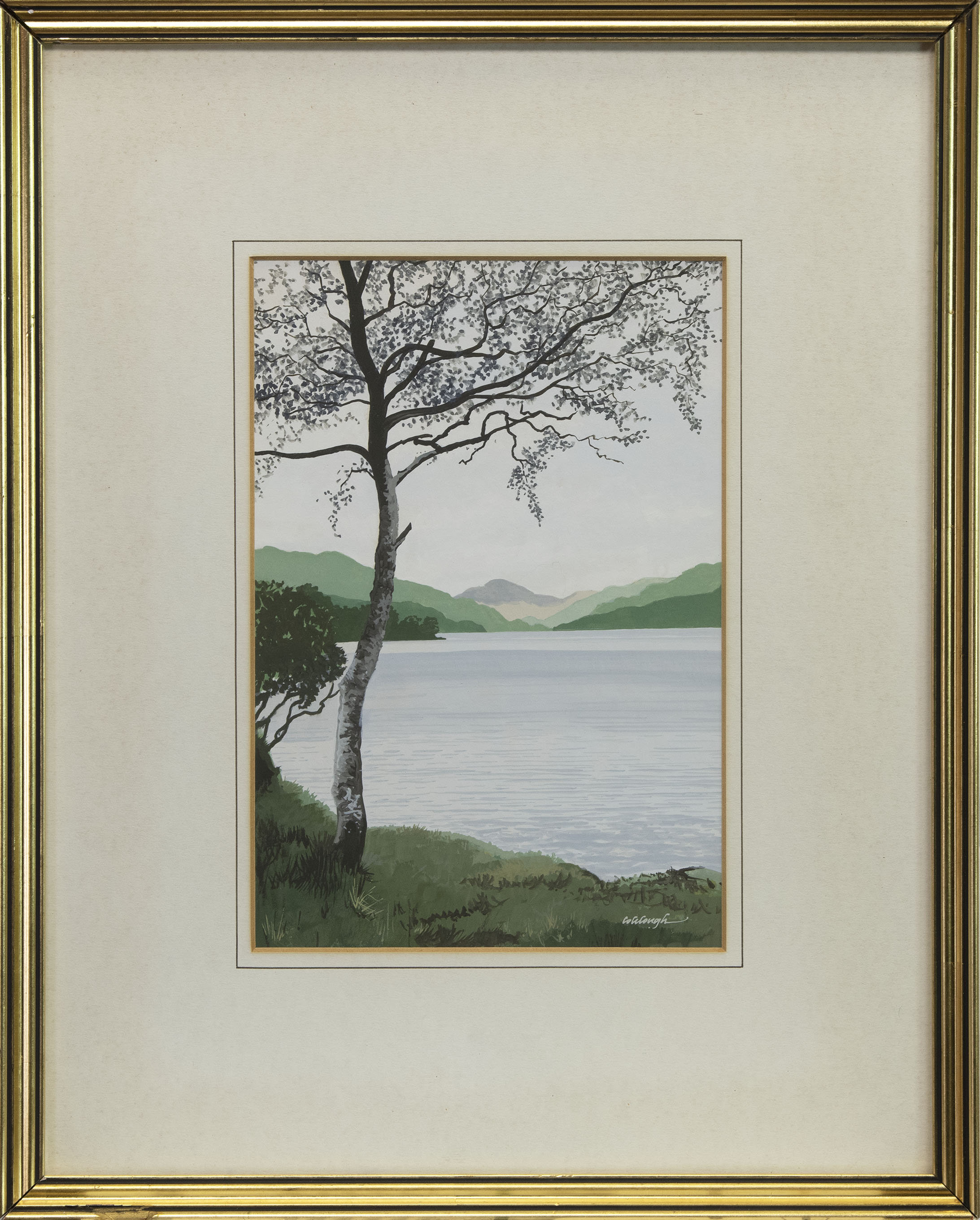 VIEW OF THE BEN, A WATERCOLOUR BY FRANK COLCLOUGH