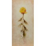 YELLOW ROSE, AN OIL BY VICTOR BELLE