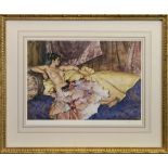 LOUNGING, A PRINT BY SIR WILLIAM RUSSELL FLINT