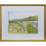 HUTTON-LE HOLE, A WATERCOLOUR BY J BEDFORD