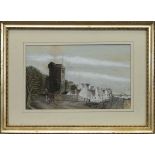 ST SERF TOWER, DYSART, LOOKING EAST, A MIXED MEDIA BY DAVID PYE