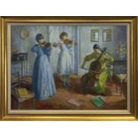 THE YOUNG MUSICIANS, AN OIL BY R G CAMPBELL