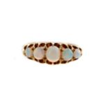 AN OPAL FIVE STONE RING