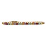 A COLOURED GEM SET BRACELET