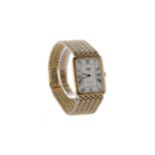 A NINE CARAT GOLD LONGINES QUARTZ WRIST WATCH