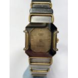 A LADY'S RADO FLORENCE BI COLOUR STAINLESS STEEL QUARTZ WRIST WATCH