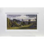 EARLY MAY EVENING FROM CALTON HILL, A PRINT BY PETER BROWN