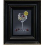 ICED LEMON AND RASPBERRIES, A GICLEE PRINT BY COLIN WILSON