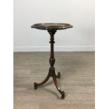 A MAHOGANY CIRCULAR TRIPOD WINE TABLE