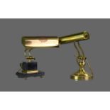 TWO 20TH CENTURY BRASS DESK LAMPS