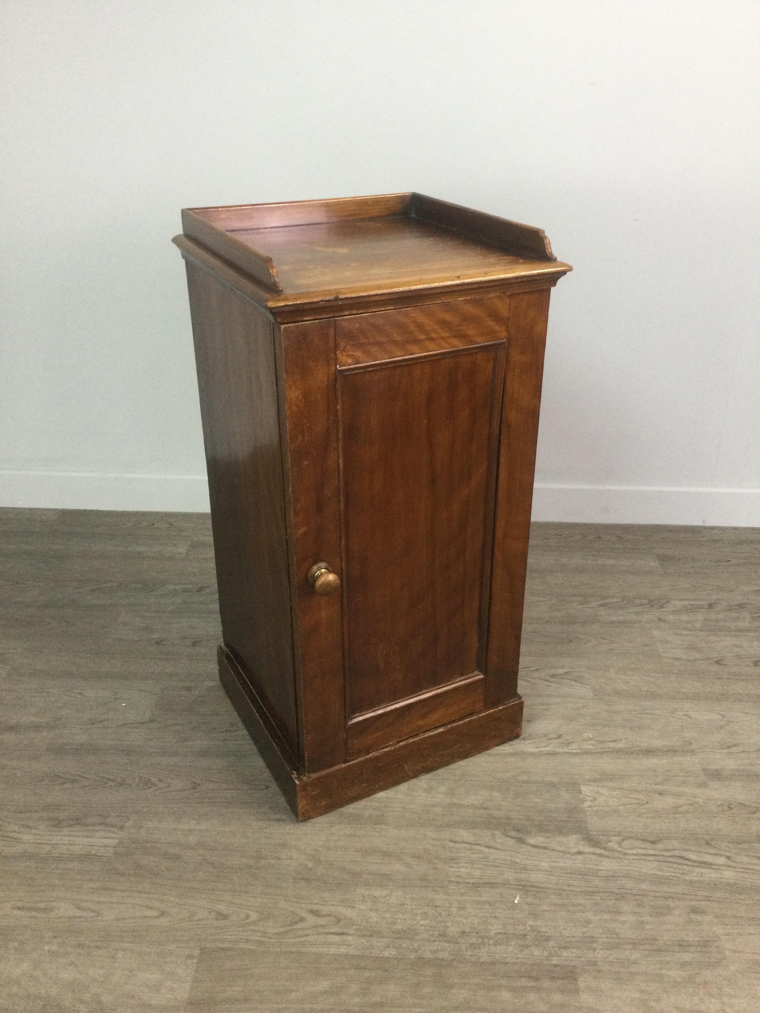 A VICTORIAN SATIN BIRCH POT CUPBOARD