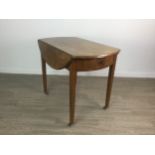 A MAHOGANY OVAL PEMBROKE TABLE