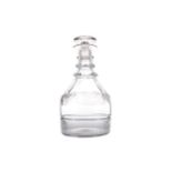 A REGENCY CUT GLASS DECANTER