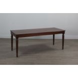 A MAHOGANY RECTANGULAR COFFEE TABLE