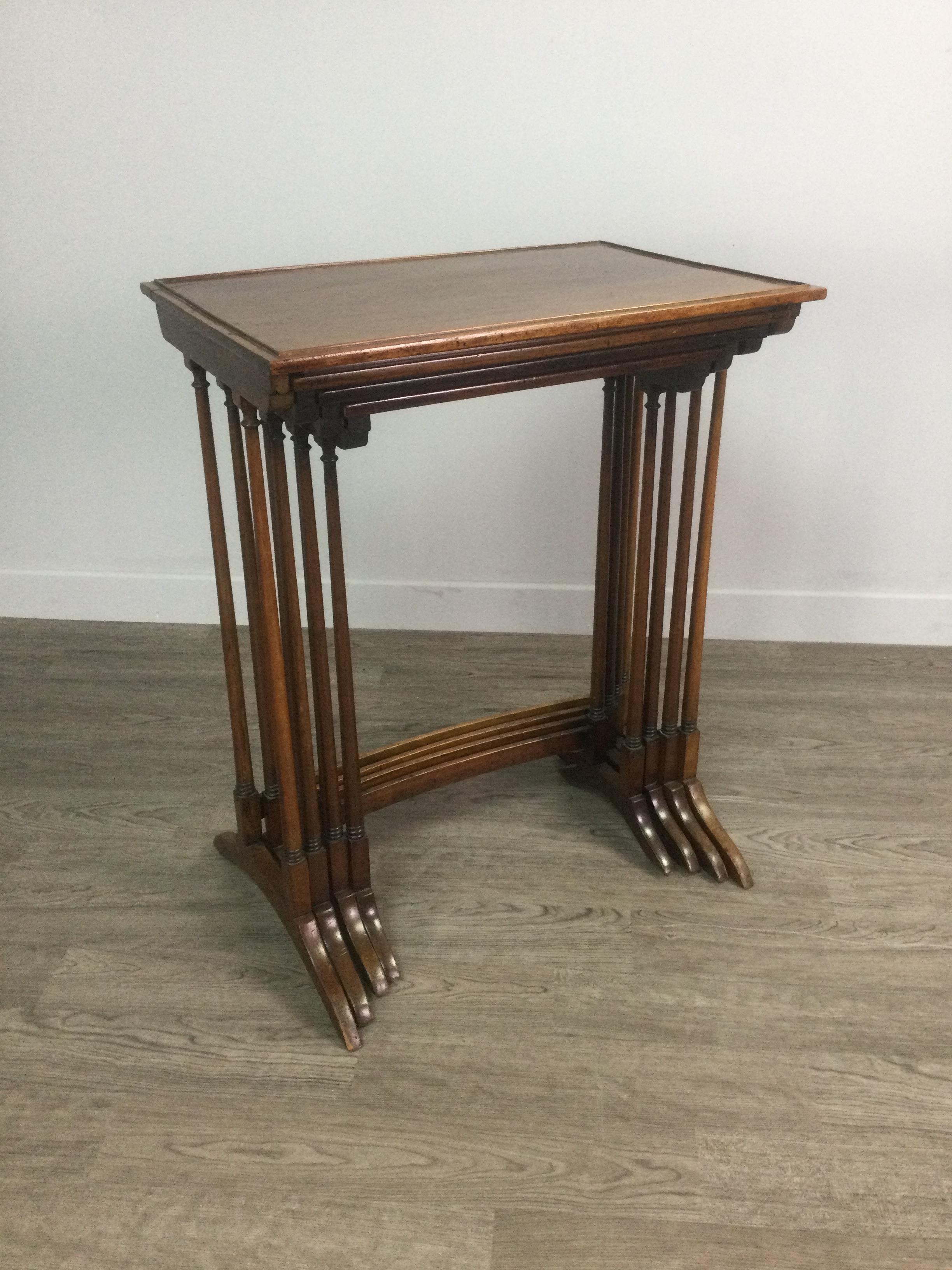 AN EDWARDIAN QUARTETTO OF MAHOGANY OCCASIONAL TABLES