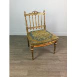 A 19TH CENTURY GILTWOOD CHAIR