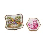 TWO LATE 19TH CENTURY CONTINENTAL PORCELAIN PILL BOXES